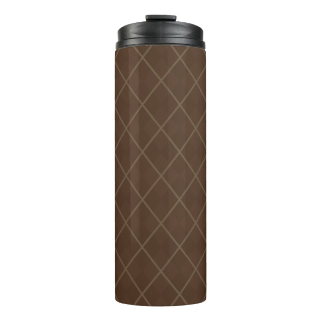 Garrafa Térmica Brown Argyle Coffee Tumbler (Frente)