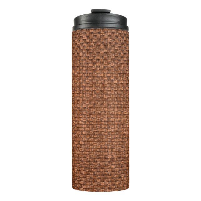 Garrafa Térmica brown fabric texture for background (Frente)