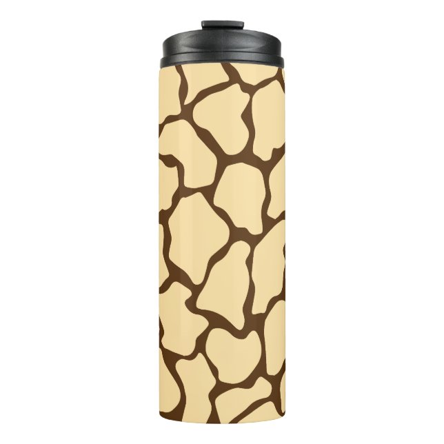 Garrafa Térmica Brown Giraffe Pattern – Minimal Animal Print (Frente)