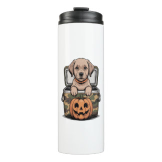 Garrafa Térmica Brown Lab Dog Halloween Spooky