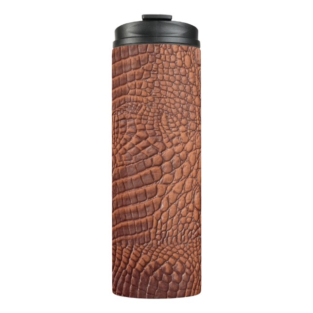 Garrafa Térmica Brown leather texture backgrounddesign,fond,abstra (Frente)