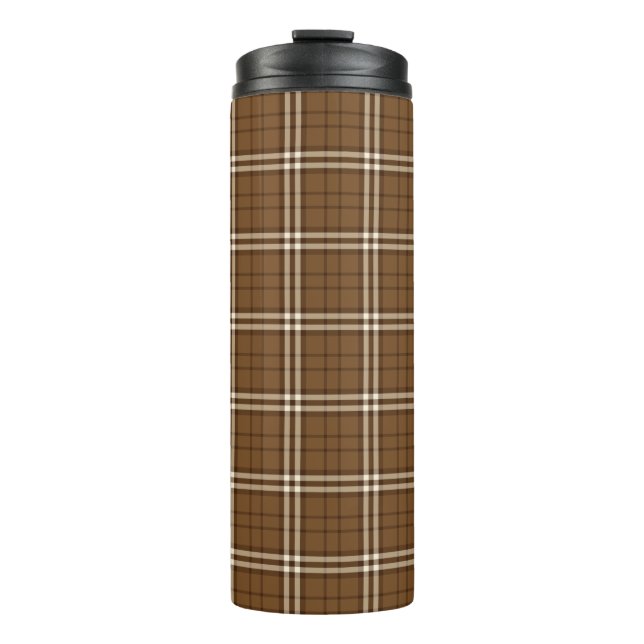 Garrafa Térmica Brown Tartan (Frente)