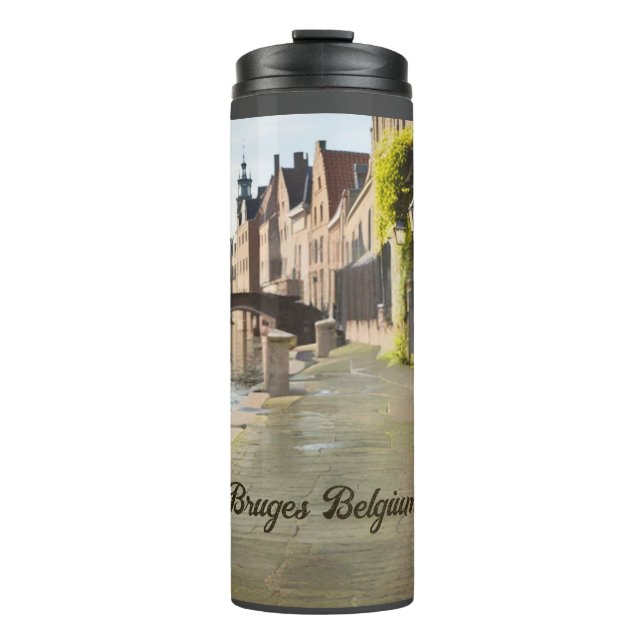 Garrafa Térmica Bruges Belgium Sketch Medieval | (Frente)