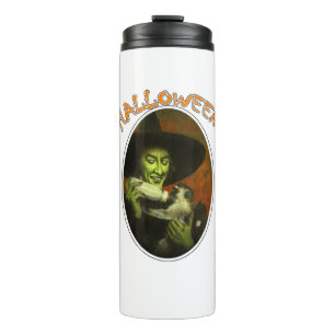Garrafa Térmica Bruxa de Halloween e Macaco Voador