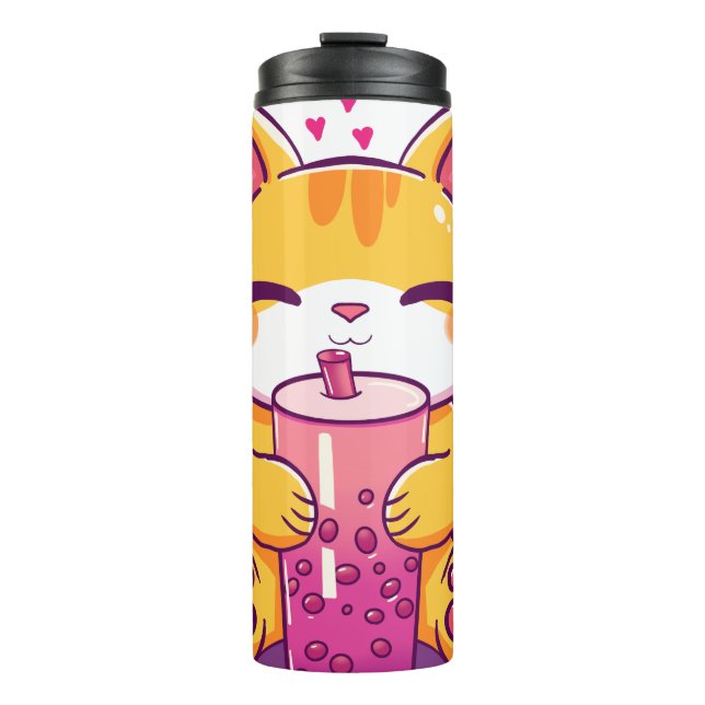 Garrafa Térmica Bubble Tea Kitty (Frente)