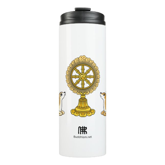 Garrafa Térmica Buddha Dharma Wheel & Deers Tumbler (Frente)