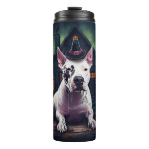 Garrafa Térmica Bull Terrier Pumpkins Halloween Scary