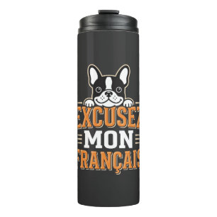 Garrafa Térmica Bulldog Francês Desculpe Meu Francês Design