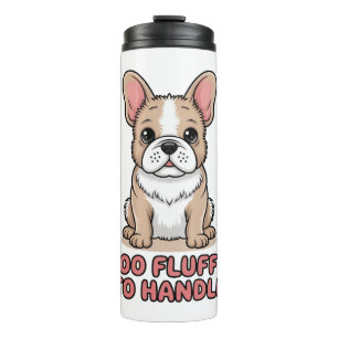 Garrafa Térmica Bulldogue Francês Fofinho Demais para Suportar