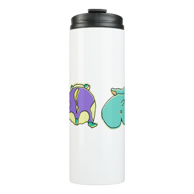 Garrafa Térmica Bumbuns Coloridos de Hamster (Frente)