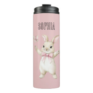 Garrafa Térmica Bunny Butterfly Blush Rosa