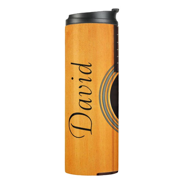 Garrafa Térmica Buraco de som do violão personalizado (Giro à esquerda)