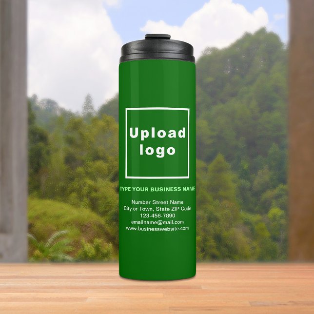 Garrafa Térmica Business Information Green Thermal Tumbler (Build brand name awareness. Your business brand on green thermal tumbler.)