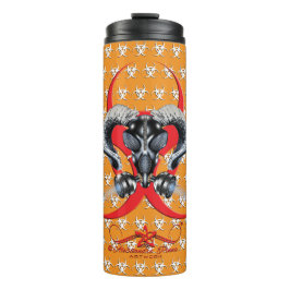 GARRAFA TÉRMICA BW! ADVERTÊNCIA BIOHAZARD! CAVEIRA