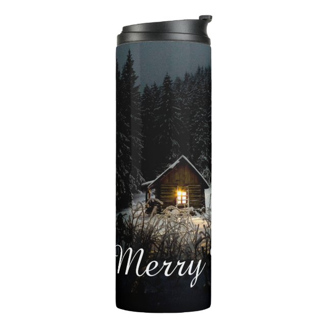 Garrafa Térmica Cabaña Mística de Natal Bosque Profundo (Giro à esquerda)