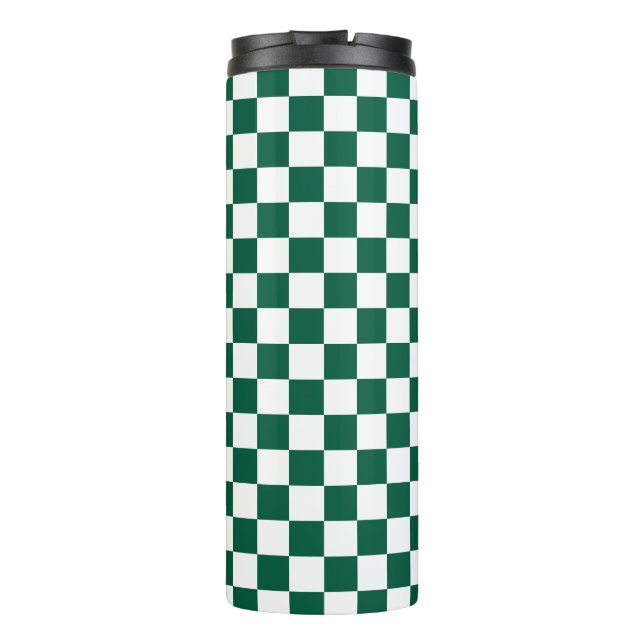 Garrafa Térmica Caça Verde e Xadrez Branco (Verso)