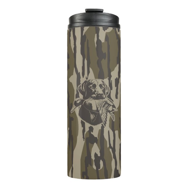 Garrafa Térmica Caçadores De Patos Com Camuflagem De Florestas De  (Frente)