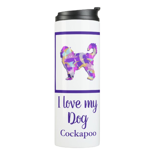 Garrafa Térmica Cachapão Cachorro Silhueta RoxoPY&B (Giro à esquerda)