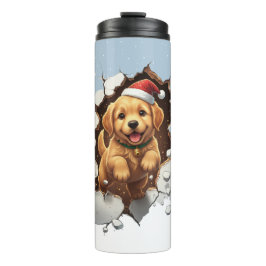 Garrafa Térmica Cachorrinho Divertido de Natal