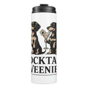 Garrafa Térmica Cachorrinhos de Dachshund Engraçados para Cocktail