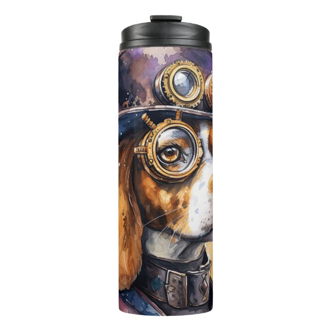 Garrafa Térmica Cachorro Beagle Steampunk (Frente)