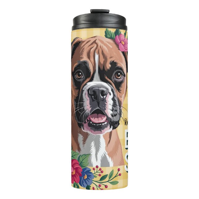 Garrafa Térmica Cachorro Boxer Bonito (Frente)