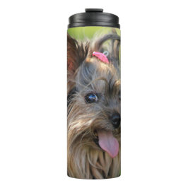 Garrafa Térmica Cachorro Cachorro Escuro e Engraçado Tumber de tex