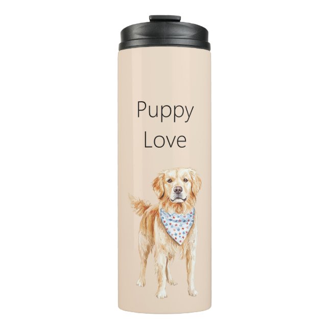 Garrafa Térmica Cachorro Creme Amor de Cachorrinho (Frente)