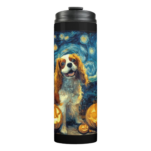 Garrafa Térmica Cachorro Cute Cavalier King Charles Spaniel Hallow (Frente)