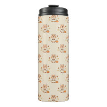 Cachorro d'água Kawaii de Outono Aconchegante Café