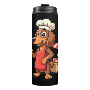 Garrafa Térmica Cachorro Dáxshund Engraçado Sanduíche Salsicha Cac