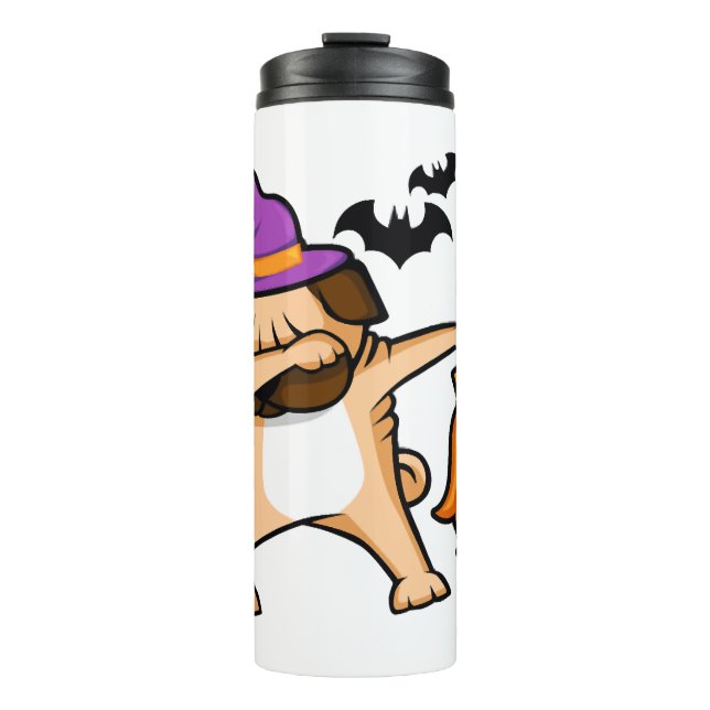 Garrafa Térmica Cachorro de Dabbing Halloween (Frente)