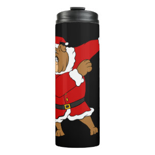 Garrafa Térmica Cachorro de Natal Engraçado Cachorro de Natal Boni