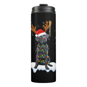 Garrafa Térmica Cachorro de pijama de luz de árvore de Natal Labra