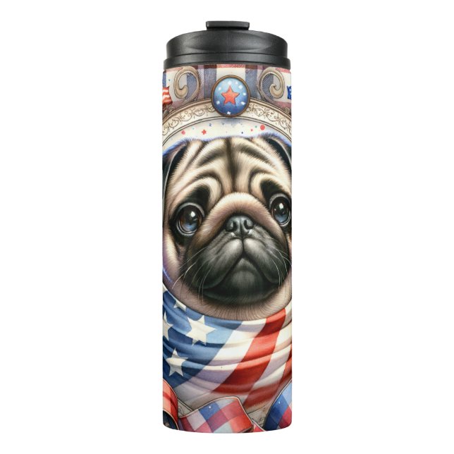 Garrafa Térmica Cachorro de Pug Cachorro (Frente)