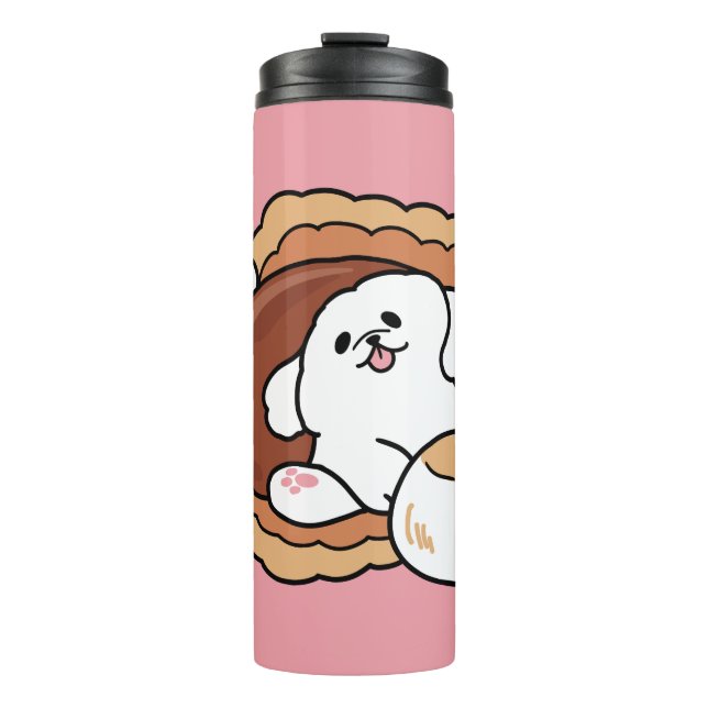 Garrafa Térmica Cachorro Engraçado e Design de S'more – Pun para A (Frente)