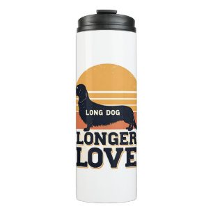 Garrafa Térmica Cachorro Longo Amor Mais Longo Vintage Dachshund P