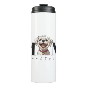 Garrafa Térmica Cachorro Mãe MALTESE T-Shirt Clássica