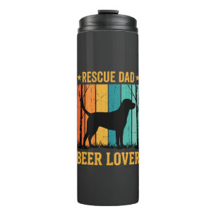 Garrafa Térmica Cachorro Resgate Pai Amante de Cerveja Vintage