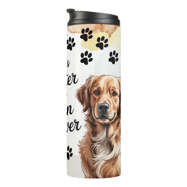 Garrafa Térmica Cachorro Retriever Dourado (Rotação à direita)