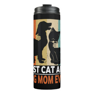 Garrafa Térmica Cachorro Retro Mãe Gato Mamã Furmama Gatinho
