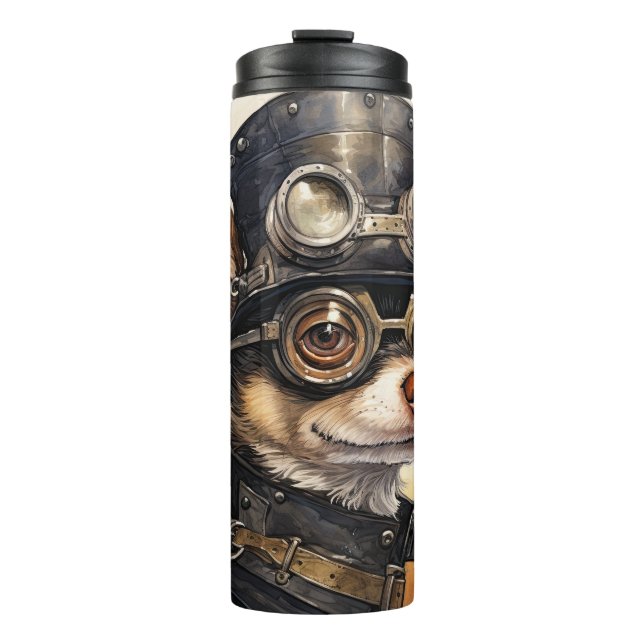 Garrafa Térmica Cachorro Steampunk Chihuahua (Frente)