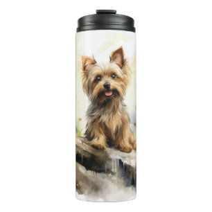 Garrafa Térmica Cachorro Yorkie pintado e bonito