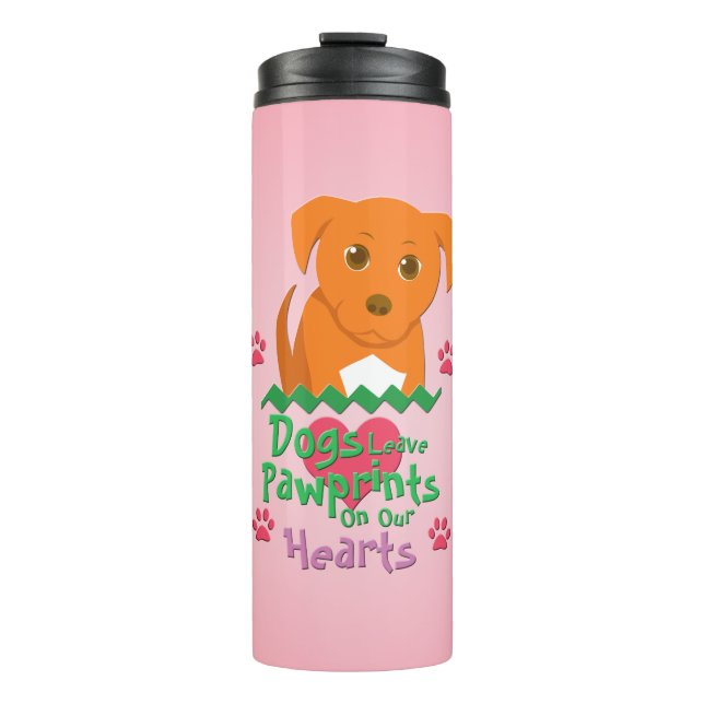 Garrafa Térmica Cães Deixam Pawprint (Frente)