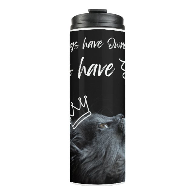 Garrafa Térmica Cães têm donos, gatos têm funcionários (Frente)