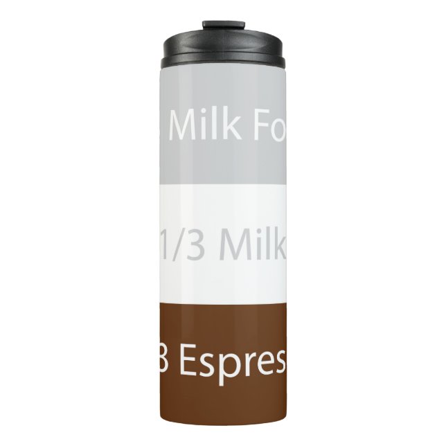 Garrafa Térmica Café cappuccino de receita | DESIGN DE TEXTO (Frente)