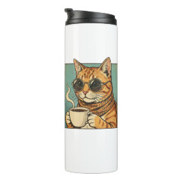 Garrafa Térmica Café Cool Cat Design Retro para Amantes de Gatos