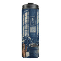 Café da Filadélfia PA década de 1700 Arte em Azul