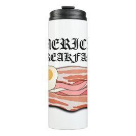 Garrafa Térmica Café da manhã americano bacon ovo julho piquenique