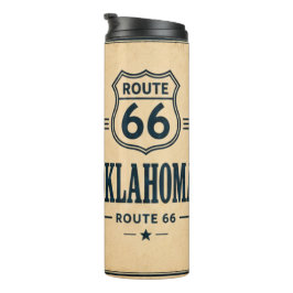 Garrafa Térmica Café de Viagem Vintage Rota 66 Oklahoma